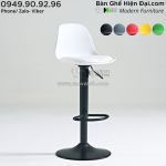 Ghế bar tiếp khách ghế café nhà hàng thân nhựa bọc nệm ngồi chân sắt nâng hạ hcm cb2201a-p