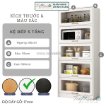 Kệ bếp gỗ đa năng: chia ngăn thông minh, sắp xếp dễ dàng