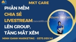 Phần mềm chia sẻ livestream lên group tự động, tăng mắt livestream hiệu quả