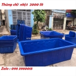 Thùng nhựa chữ nhật 100 lít - việt xanh