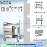 Xe đẩy inox - lâm việt sci