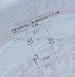 ♥ nhà kiệt thẳng thông gần mt trần khánh dư, 75m2, ngang 6.1m, c4, 6.x tỷ