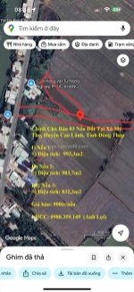 Bán 03 nền đất chính chủtại xã mỹ thọ, huyện cao lãnh, tỉnh đồng tháp