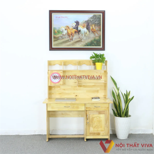 Bàn học sinh gỗ tự nhiên đẹp - nội thất viva