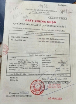 Bán nhà 1 trệt 2 lầu hẻm 374// âu cơ p10 tân bình nhà mới siêu đẹp