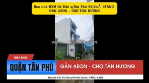 Bán nhà hxh gò dầu q.tân phú 56.8m², 3tầng -6.85tỷ - cạnh aeon