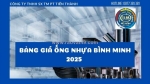 Bảng giá ống nhựa bình minh