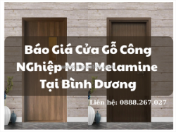 Báo giá cửa gỗ công nghiệp mdf melamine tại bình dương