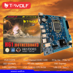 Bo mạch chủ t-wolf tw-h61 – hiệu năng ổn định, giải pháp tiết kiệm cho máy tính văn phòng