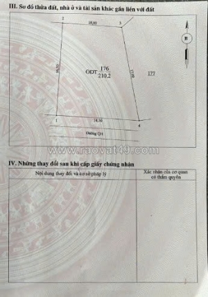 Cần bán lô đất đẹp tại khu bến sơn, thị trấn yên lập, tỉnh phú thọ.
