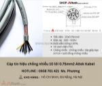 Cáp tín hiệu chống nhiễu 10 lõi 0.75mm2 altek kabel đà nẵng, hà nội, hồ chí minh
