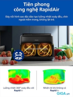 Chia sẻ công thức chiên khoai tây giòn với nồi chiên không dầu philips na150/00 7.1l 2 ngăn