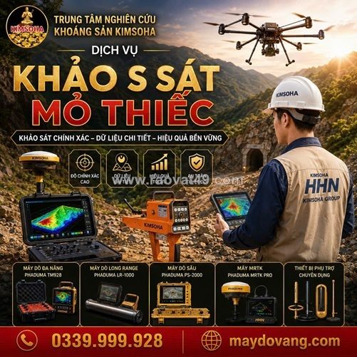 Cho thuê máy dò mạch quặng thiếc phù hợp với mọi địa hình