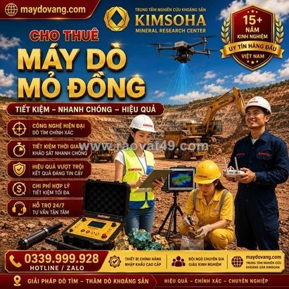 Cho thuê máy dò quặng đồng chuyên dụng