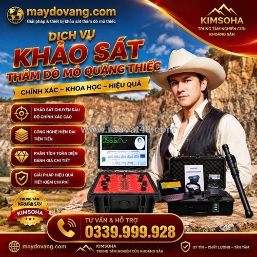 Cho thuê máy dò quặng thiếc độ nhạy cao