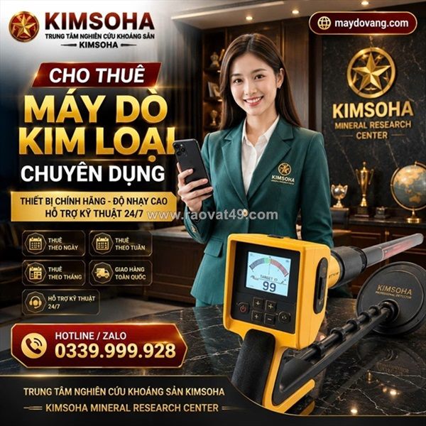 Cho thuê máy dò vàng công nghệ hiện đại