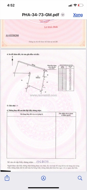 Chủ cần bán hơn một mẫu đất phước lộc phước hải cách quản trường thả diều phước