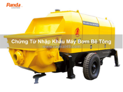 Chứng từ nhập khẩu máy bơm bê tông