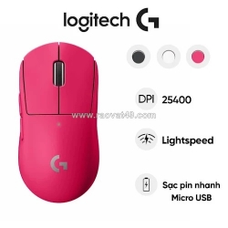 Chuột gaming không dây logitech g pro x - superlight (hồng)