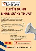 Công ty tnhh đầu tư xây lắp việt linh tuyển dụng nhân sự kỹ thuật