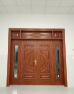 Cửa thép vân gỗ tại đức hòa - long an | bao nhiêu 1m2