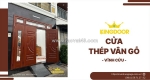 Cửa thép vân gỗ tại vĩnh cửu | đẹp như gỗ – bền hơn thép