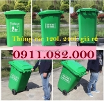 Cung cấp thùng rác giá rẻ- thùng rác đủ màu, nhựa dày chất lượng, thùng rác 120l 240l- lh 0911082000