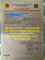 Đất đẹp – giá tốt  – chính chủ cần bán tại khu đô thị chợ mới hoà mạc, phường