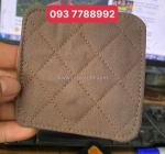 Đế lót ly vải kaki giá rẻ, thêu logoo tên quán đế lót ly có sẵn