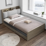 Giường ngủ gỗ công nghiệp mdf kết hợp đầu nệm cao cấp