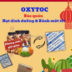 Gói hút oxy bảo quản mứt dừa, mứt gừng tết thơm ngon