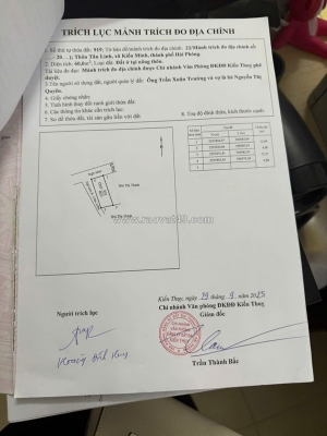 Lô góc hiếm minh tân – sát chợ, trung tâm kiến thụy – giá chỉ 1,3xx tỷ  zalo