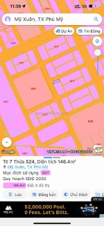 Lô góc tdc 5,6 ha mỹ xuân nay thuộc phường phú mỹ _hcm 146mv full thổ cư