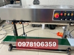 Máy hàn miệng túi liên tục cho túi có dịch nước, máy ép bao bì nilong, máy hàn túi pa-pe có nước, máy hàn túi chè
