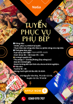 Naga tuyển dụng nhân viên phục vụ & phụ bếp