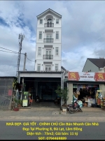 Nhà đẹp- giá tốt - chính chủ cần bán nhanh căn nhà  đẹp tại phường 8, đà lạt,