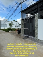 Nhà đẹp - giá tốt - chính chủ cần bán nhanh căn nhà phước hạ, xã phước đồng, tp
