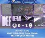 Nối gót gam, mvke cũng thua thảm trong trận ra quân asi 2025