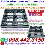 Pallet nhựa xuất khẩu 1100x1100x125mm màu đen