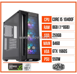 Pc gaming htt 08 (i5 10400f/ b460/ 8gb ram/ 250gb ssd/ gtx 1660 super/ 550w)