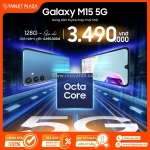 Samsung galãy m15 với pin 6000 mah siêu khủng