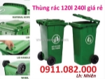 Sỉ lẻ thùng rác 120l 240l 660l giá rẻ tại cần thơ - thùng rác ngăn phân loại đủ kích thước- lh 0911082000