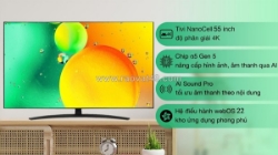 Smart tivi nanocell lg 55nano76sqa – màn hình 4k sống động, giải trí chuẩn rạp tại nhà