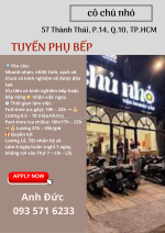 Sushi cô chủ nhỏ tuyển phụ bếp – q10