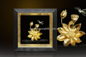 Top 10 mẫu tranh hoa sen mạ vàng được yêu thích nhất 2025