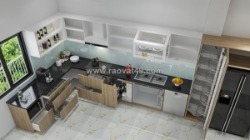 Tủ bếp gỗ công nghiệp thiết kế chữ l cao cấp