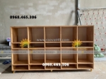 Tủ cặp mầm non bằng gỗ, tủ cặp dép mầm non