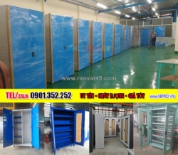Tủ đồ nghề 2 cánh 3 ngăn kéo 2 khay - tủ sắt cơ khí nhà xưởng