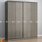Tủ quần áo cửa lùa gỗ mdf thiết kế tinh tế kiểu nhật