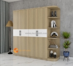 Tủ quần áo gỗ công nghiệp thiết kế 4 cánh có kệ trang trí